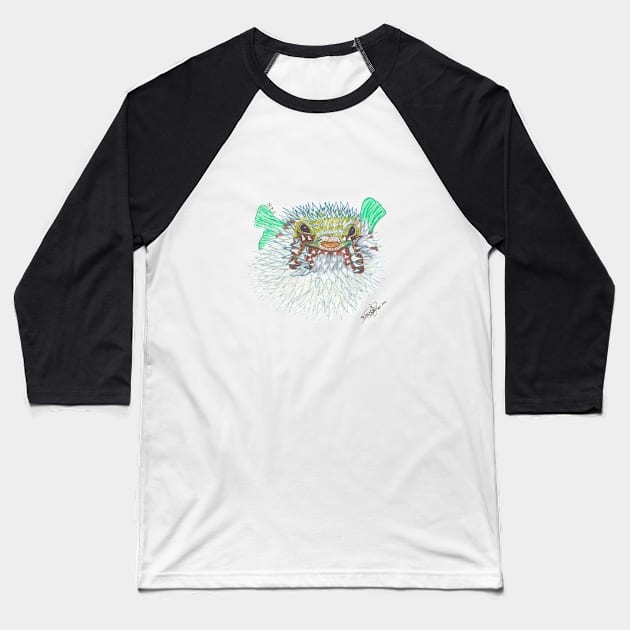 Pufferfish Baseball T-Shirt by BeritValk